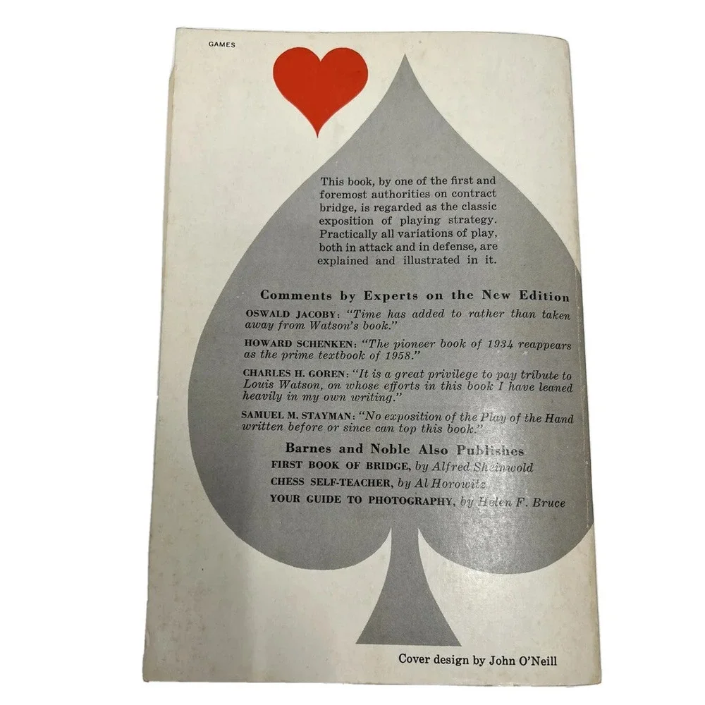 Vintage Watson's Classic Book on the Play of the Hand at Bridge Louis H. Watson